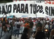 Acampe de desocupados en Plaza de Mayo