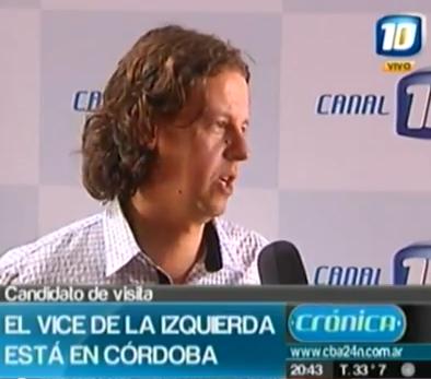 Entrevista a Christian Castillo en Canal 10 Córdoba